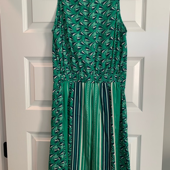 NWT women’s Medium Collective Concept Green and Blue Sailboat Dress - Picture 5 of 5
